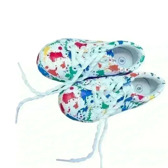 ❌ FINAL SALE ❌Genuine kids from Oshkosh colorful paint shoes size 8 - Picture 1 of 6